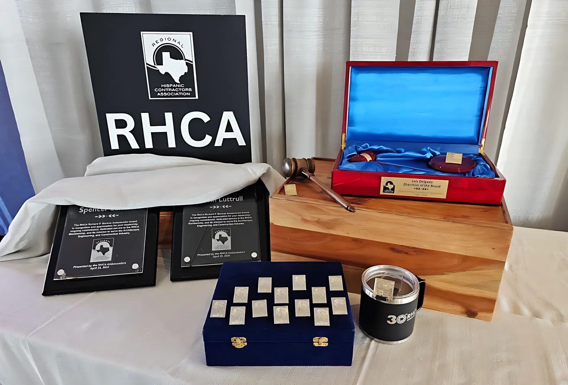 Ambassador awards, pins and the Chairman of the Board gavel