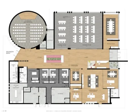 Floor plan of the RHCA Headquarters