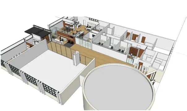 3D rendering of the RHCA Headquarters interior