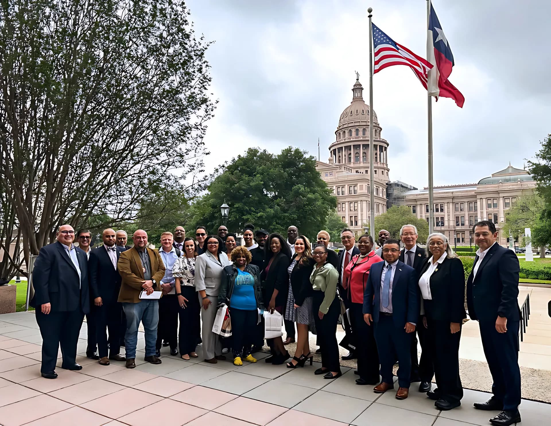 The RHCA legislative team in front of the Texas State Capitol